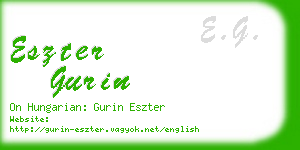 eszter gurin business card